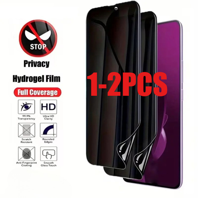 1-2 ชิ้น Anti Spy ความเป็นส่วนตัว Soft Hydrogel ฟิล์มสําหรับ Oppo A6 A6c A6s A6t A6v A6x A6i + Max P