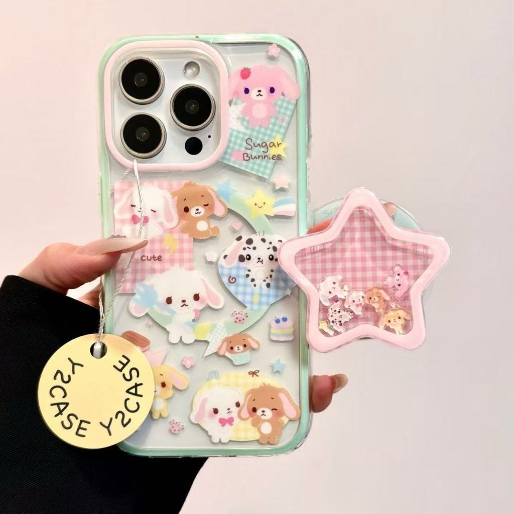 เต็มหน้าจอสีฟ้าขนมกระต่ายสั่นเสียงเพลงวงเล็บแม่เหล็กแอปเปิ้ล17เคสโทรศัพท์15มือโปร/13ไอโฟน16ร้อน142026.3.25