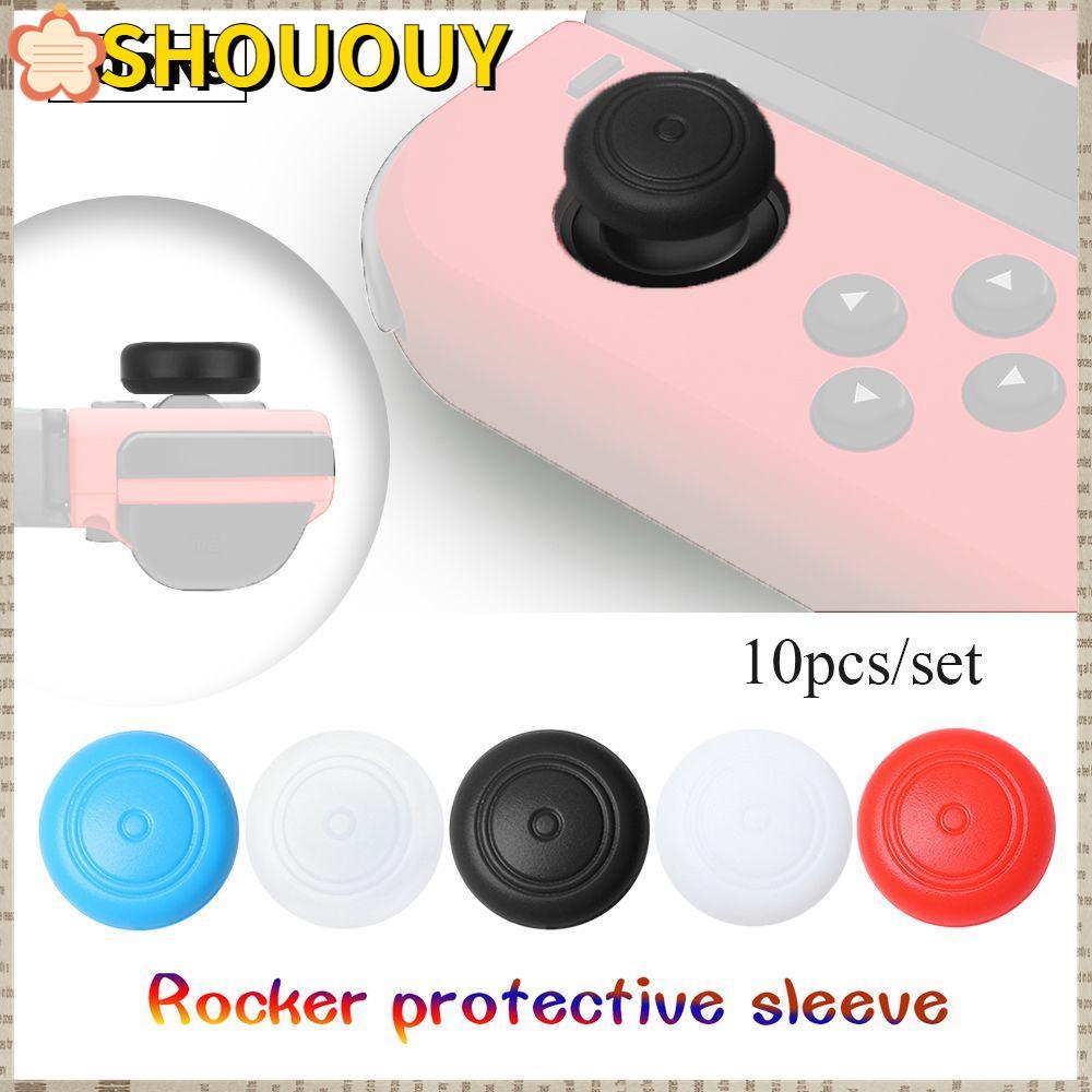 SHOUUY 10 ชิ้น/เซ็ตซิลิโคน Anti-slip Analog 360 อะไหล่ Rocker Protecfive สําหรับ Nintend Switch NS Controller