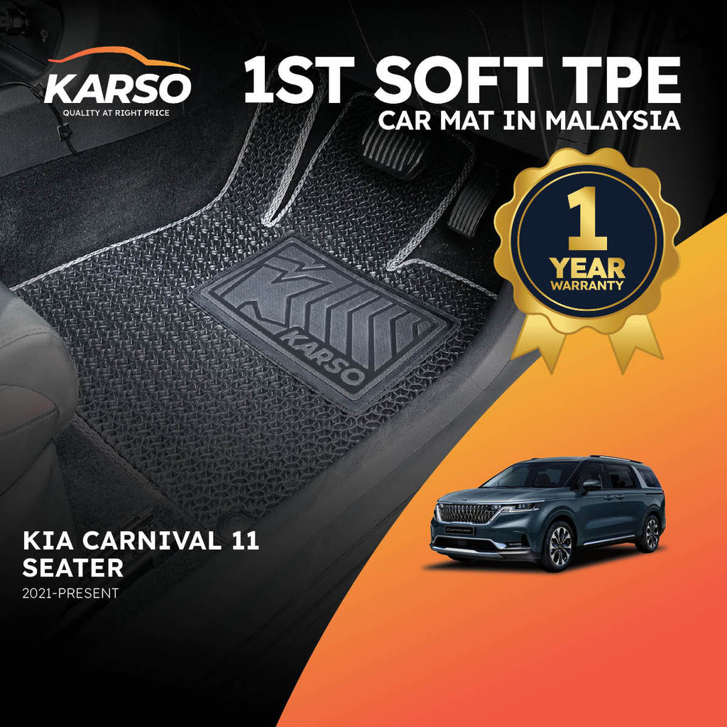 Karso Karpet Kereta พรมรถยนต์ Kia Carnival 11 Seater (2021-ปัจจุบัน)