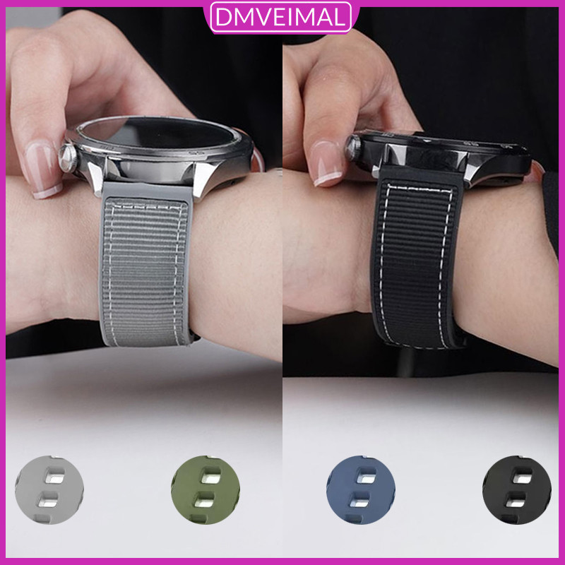 สายยางซิลิโคนไนล่อนขนาด 22 มม for Huawei Watch GT 6/5/4/3/2/2e Pro 46มม./ Amazfit/Garmin/ Redmi Watch 5 Active/Samsung