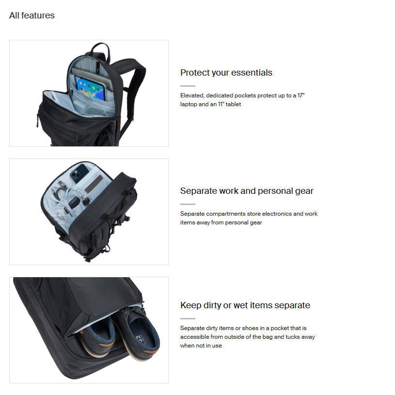 Thule حقيبة ظهر لابتوب Enroute ‏30 لتر — صورة 6