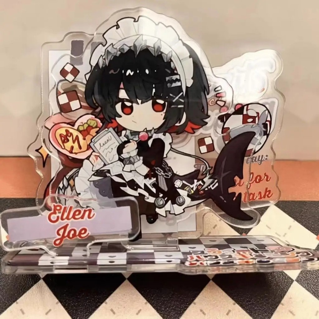 Standee Ellen Joe Zenless Zone Zero ZZZ Mica อะคริลิคอะนิเมะโต๊ะศึกษาตกแต่งทํางานมุมของขวัญพัดลม