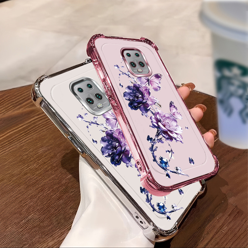 เหมาะสําหรับ Redmi NOTE 9 pro 9s เคสโทรศัพท์กันกระแทกด้วยไฟฟ้าพร้อมสายรัดปลอกป้องกันแบบนุ่ม TPU ZS