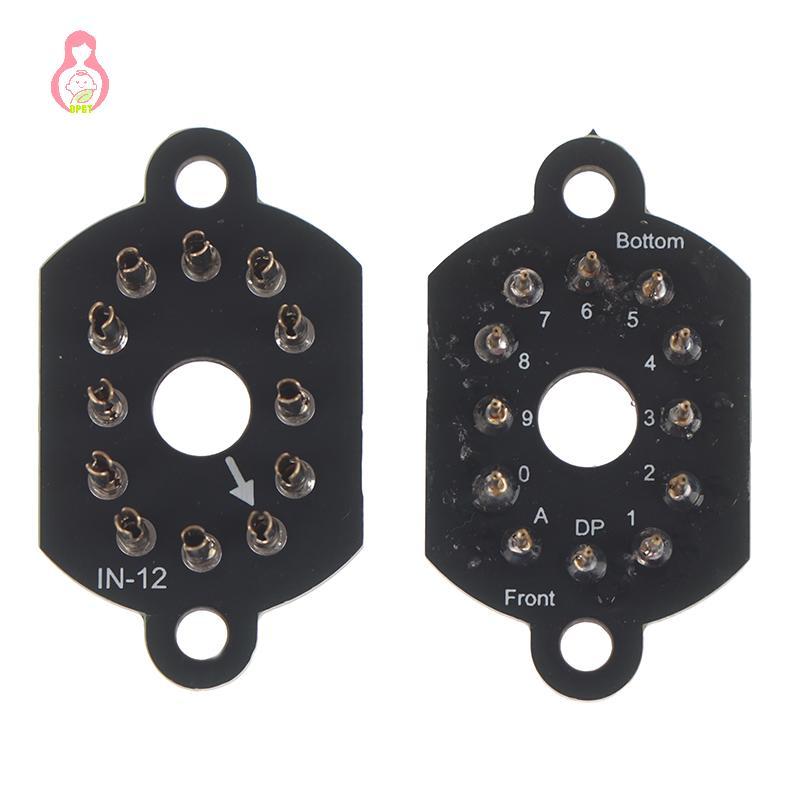 [DPGT] 1/4 ชิ้น 12pin เซรามิค Nixie Tube Holder Soet IN-12 Glow Tube Soet Tube Holder IN12