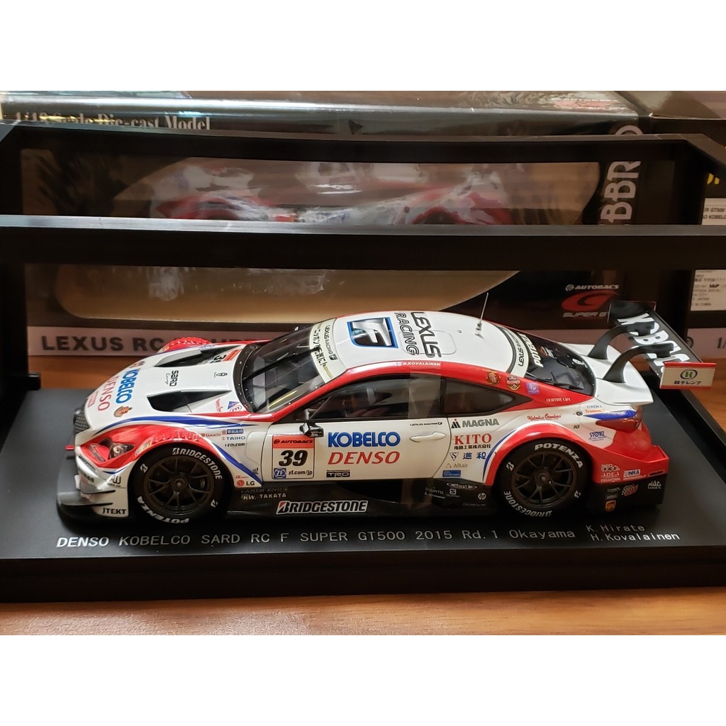 $㊐1/18 ebbro rc f gt500 2015 RCF Lexus 1: 18 รถรุ่น 2015 rd.1 kzama Denso Kobelco SARG RC F gt500 Ra