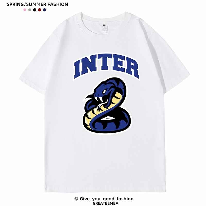แฟชั่น2025 Inter Milan Football Champions League Final Champion Same T-shirt Inter Milan Short sleev