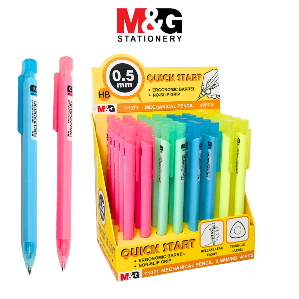 M&G HB 0.5 มม. สีพาสเทล Trigonal Barrel ดินสอกด y1371 - หน่วย (1 ชิ้น)