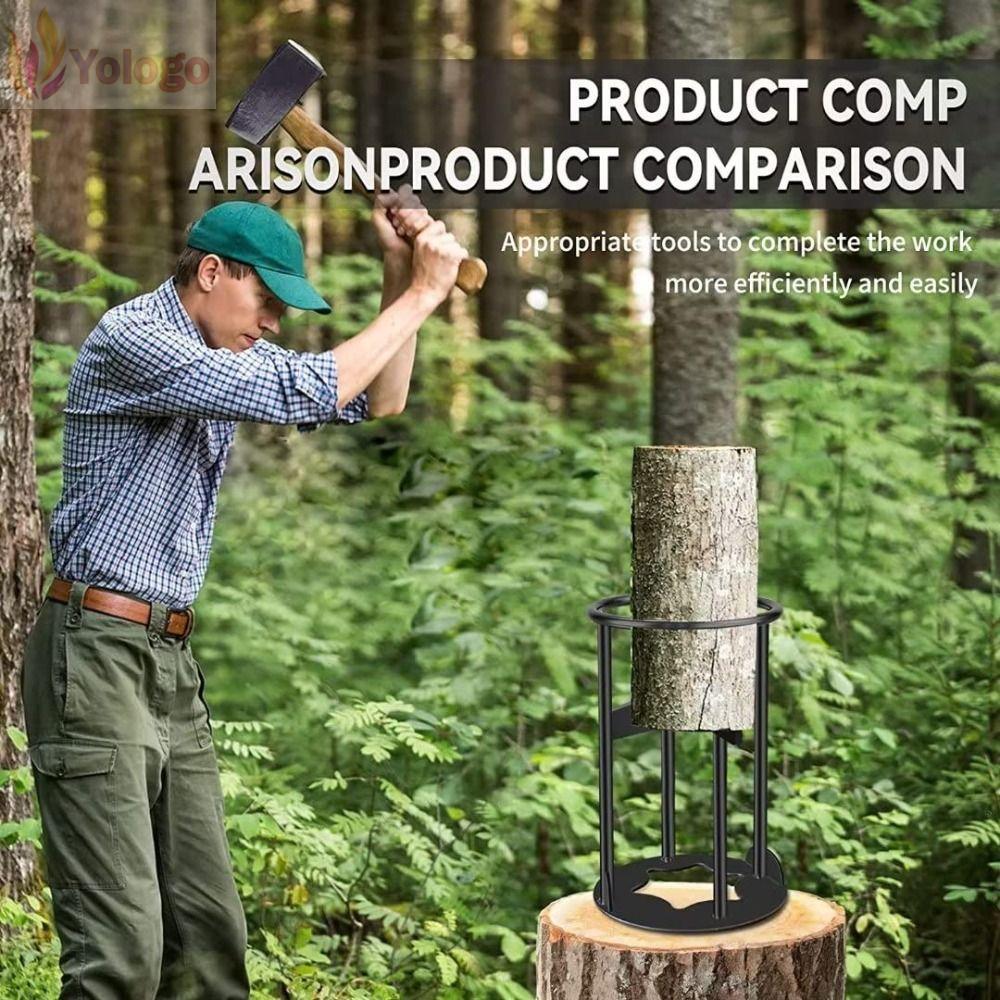 YOLOGO ฟืน Kindling Splitter, คู่มือเครื่องมือแยกไม้ Wedge, Log Splitter Wedge เครื่องตัดฟืนเหล็กหล่