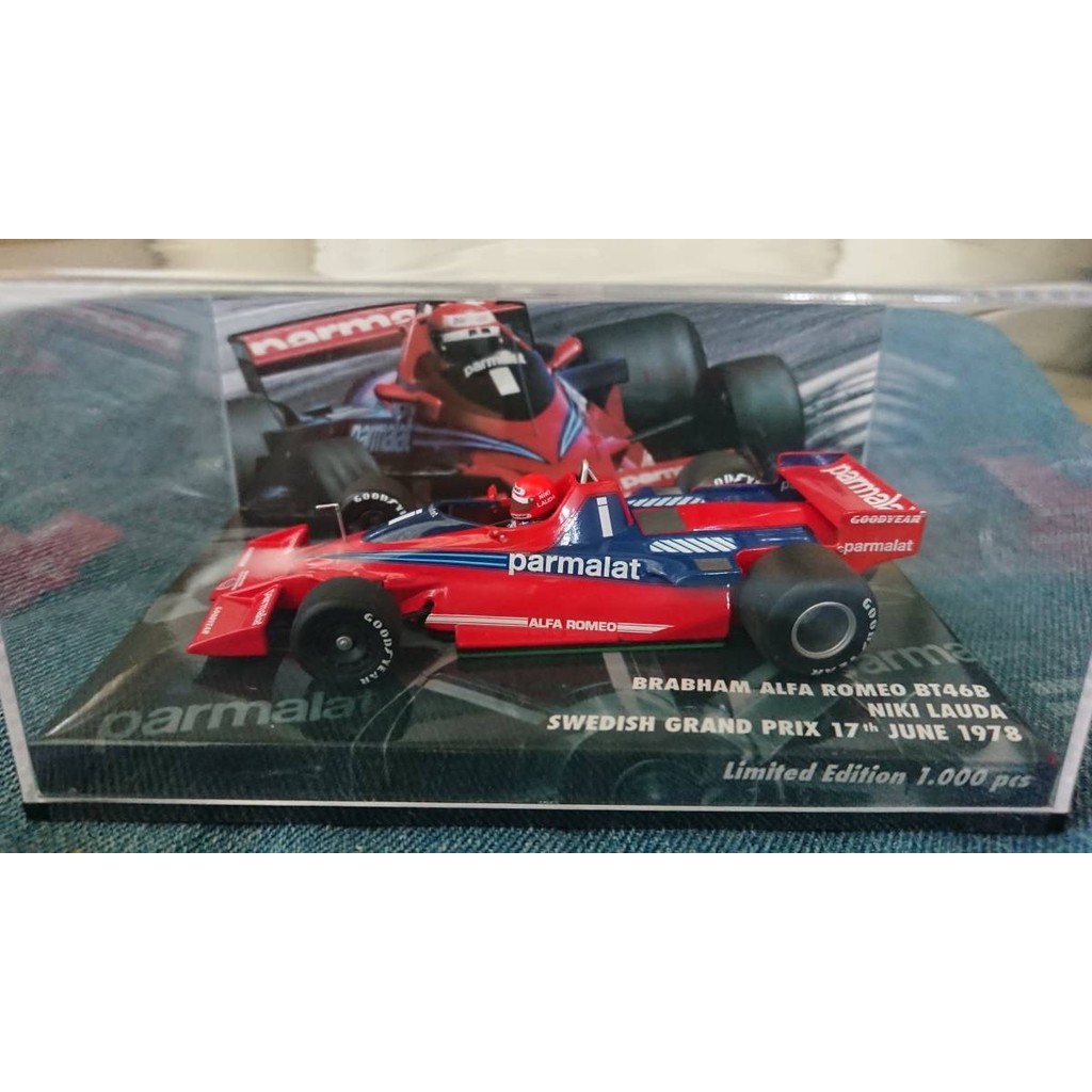 1/43 Mini Cut ck Lauda Braham Alpha Romeo Fleet bt46b รุ่นเรือรบสวีเดน คุณสมบัติที่ใหญ่ที่สุดของรถนี