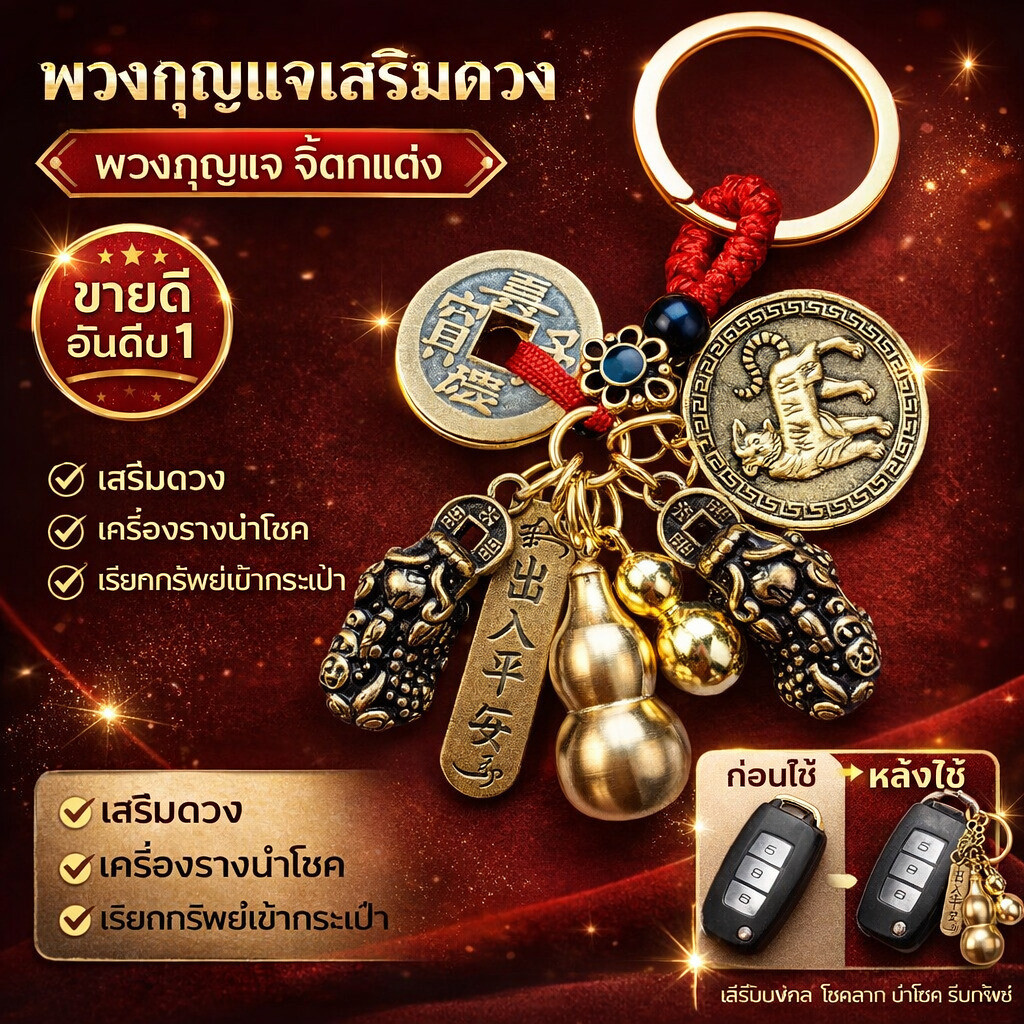 🔥สินค้าขายดี🔥 พวงกุญแจรูปน้ำเต้า ปี่เซียะห้าจักรพรรดิ/จี้ห้อยรถ/เครื่องประดับกุญแจดึงดูดความร่ำรวย