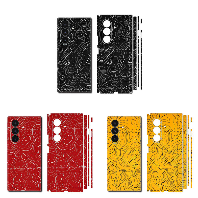 Minimalist Business Skin สําหรับ Samsung Galaxy Z Fold 7 6 5 4 Slim Anti-Scratch Line Art สติกเกอร์