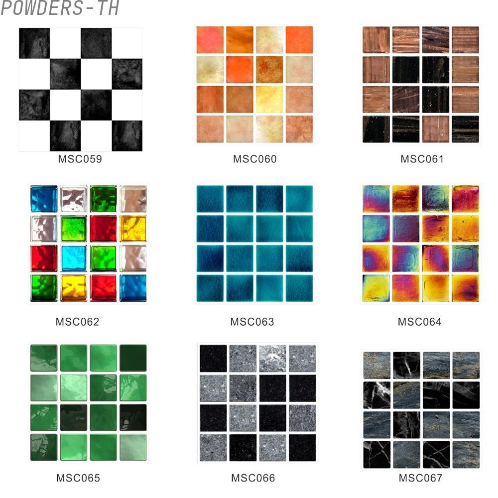 【POWE】Transform Your Bathroom with 30pcs Self adhesive Tile Stickers Mosaic Wall Decor