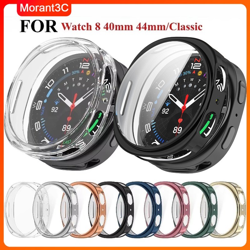 SAMSUNG เคสTPUแบบนุ่มสําหรับSamsung Galaxy Watch 8 Classic 46 มม.สําหรับSamsung Galaxy Watch 8 40 มม.44 มม.เคสแขนป้องกัน