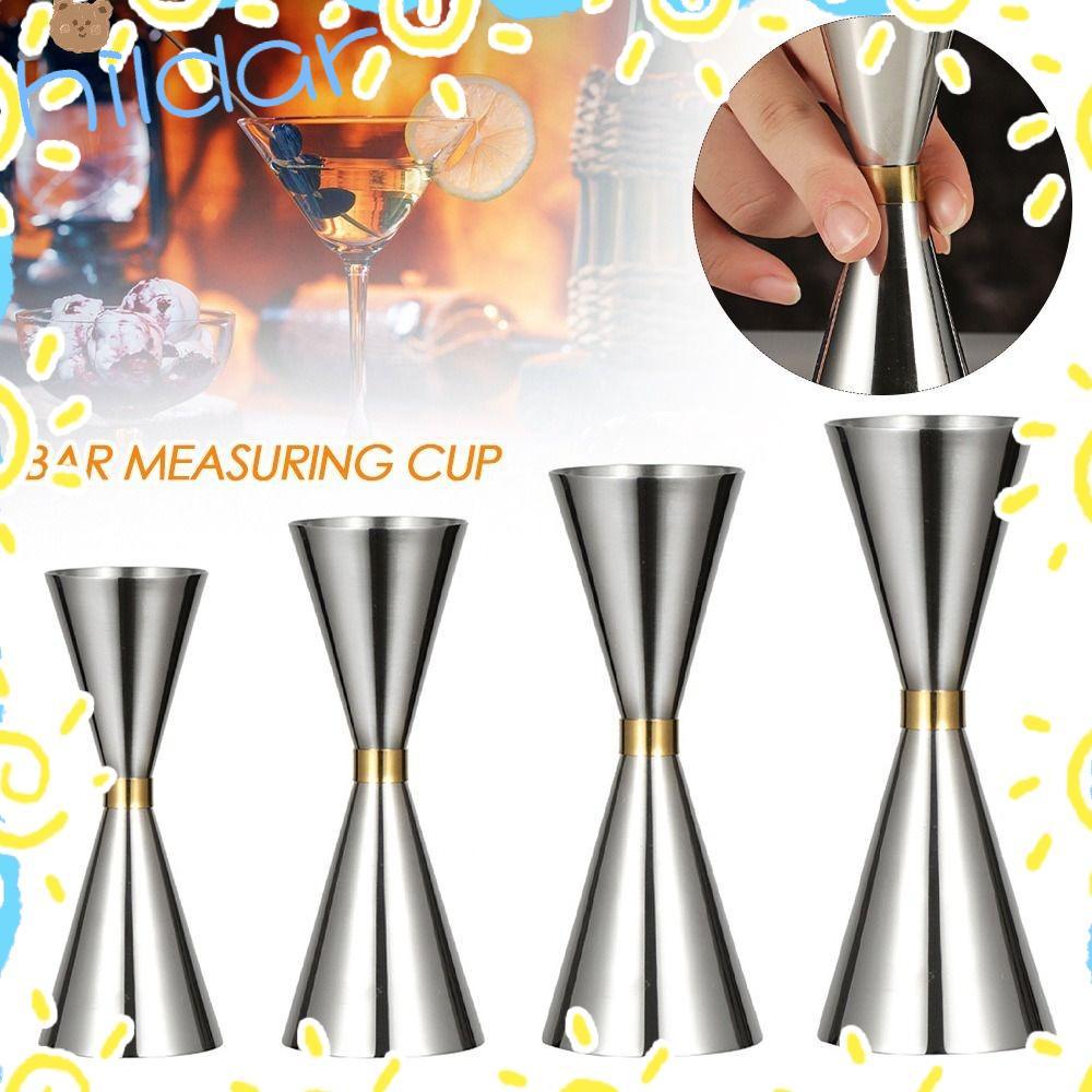 HLAR บาร์วัด Jigger, การวัดภายในสแตนเลส Double Didi Jigger, Hot OZ/ML Shot ญี่ปุ่น Jigger Bartending