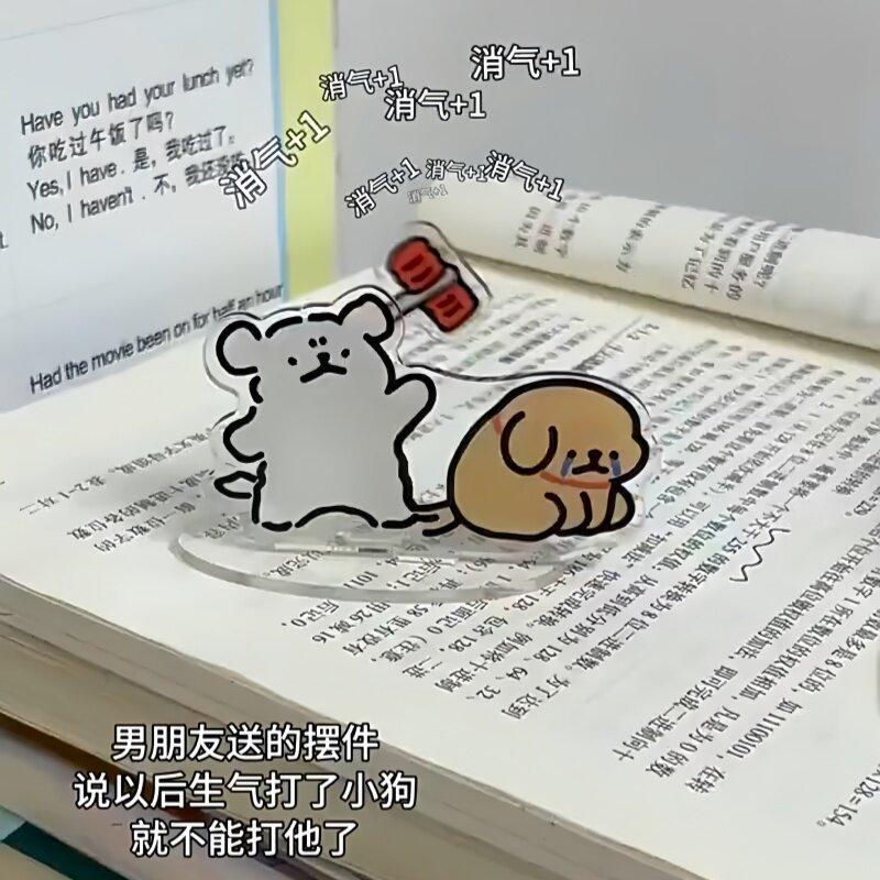线小条狗打打墙面摆件卡通锤子可动创意解压玩具亚克力立牌เส้นลูกสุนัขแตะโยกเพลงสก์ท็อปเครื่องประดับ การ์ตูน65อึ้ง