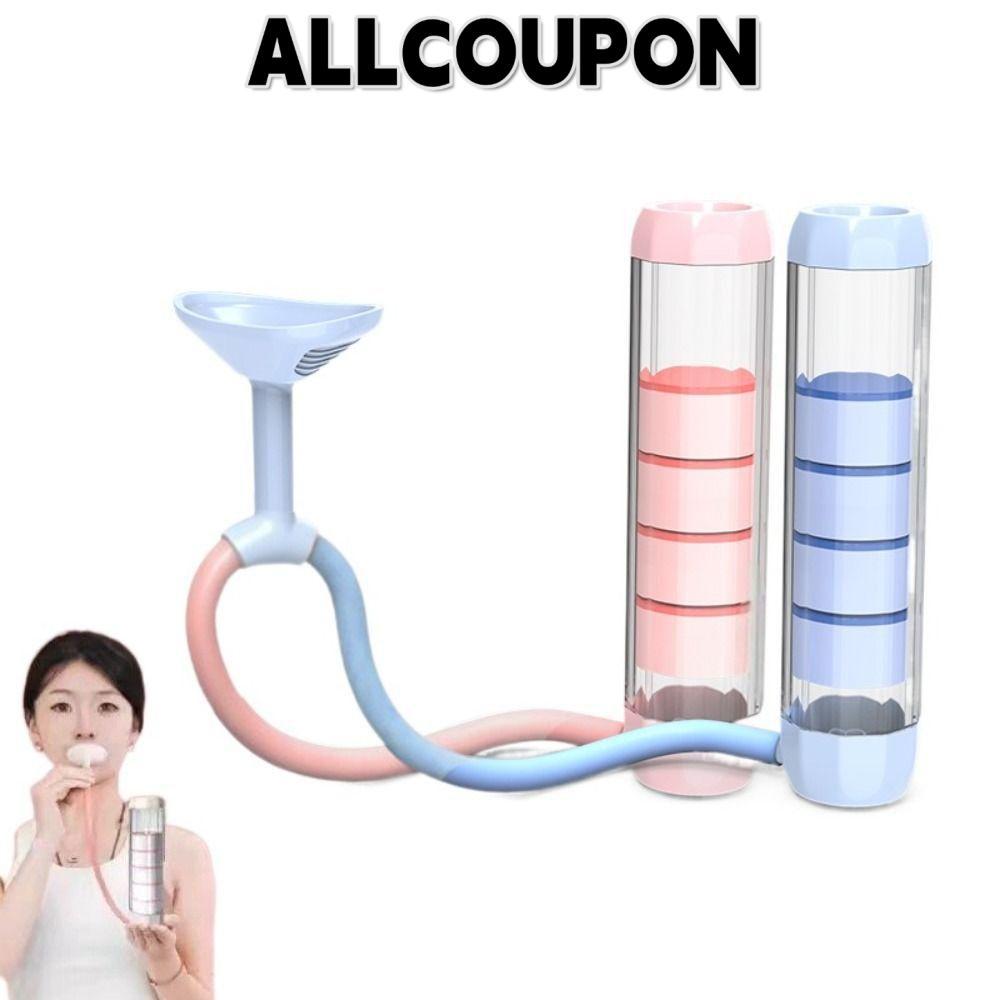 LAKAMLA Breathing Dumbbells, Lung Capacity Trainer ปรับความต้านทาน Breathing Trainer, ไดอะแฟรมท้องหา