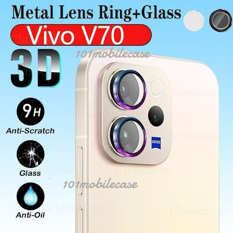 ฟิล์มกล้อง กระจก เลนส์กล้อง 3D สําหรับ Vivo V70 5g 2026 ตรงรุ่น Vivo นิรภัยกันรอย