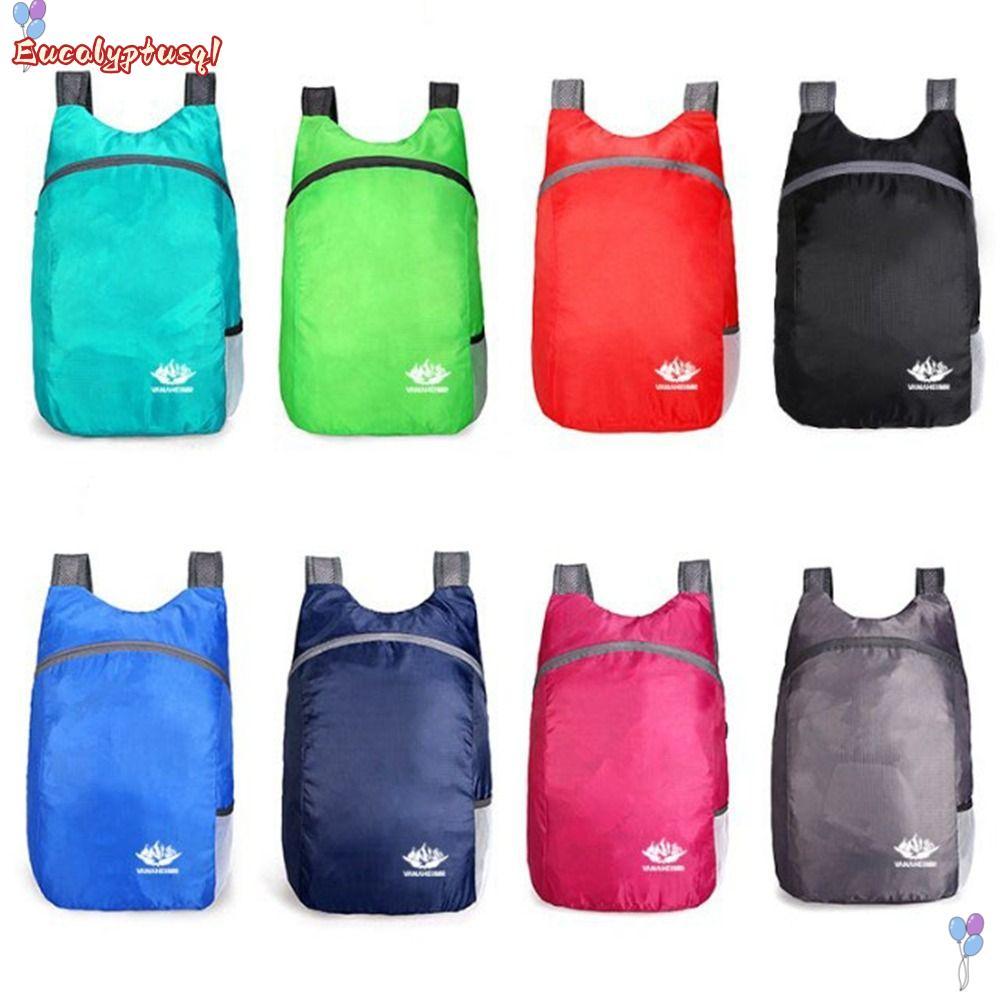 EUCALYPTUSQ1 กระเป๋าพับได้ 8 สีพับได้ Nano กันน้ําผู้ชายผู้หญิง Daypacks