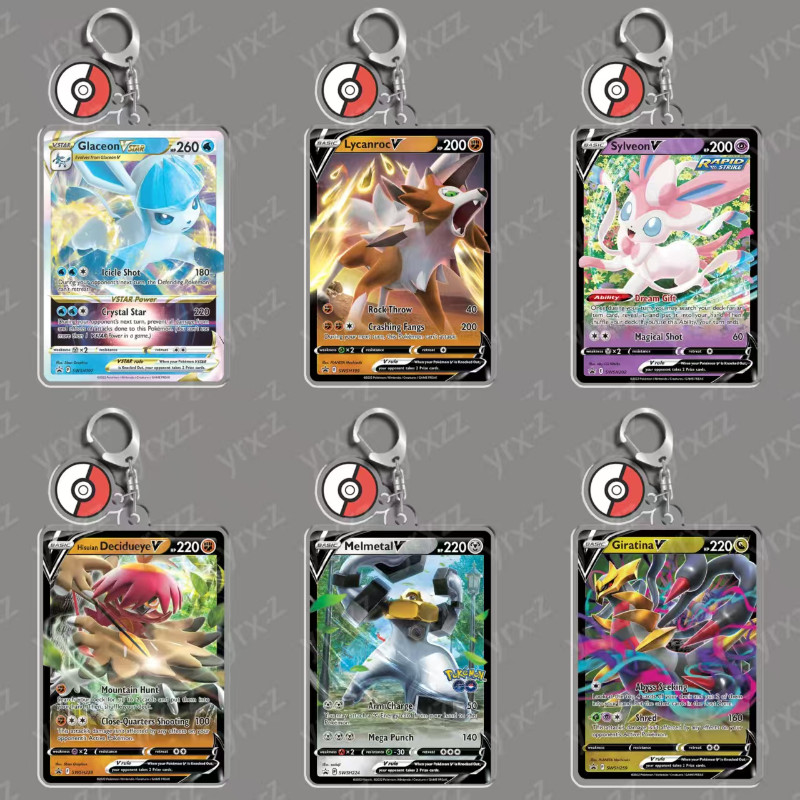 พวงกุญแจสําหรับ Pokemon Regieleki Zeraora Electrode Zoroark Samurott Regidrago Lucario Zacian Zamaze