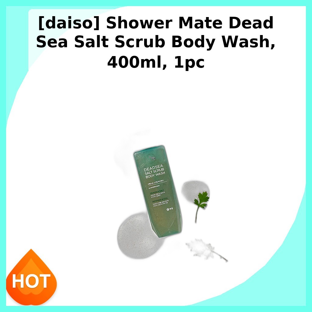 [daiso] Shower Mate Dead Sea Salt Scrub Body Wash, 400ml, 1 ชิ้น / Korean Body Wash / Dead Sea Salt 