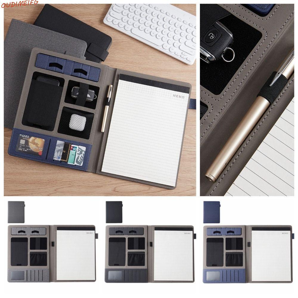 OUDIMEIFG A4 โฟลเดอร์ประชุม, สังเกตการณ์ Notepad โฟลเดอร์แฟ้มสัญญาธุรกิจ, คลิปบอร์ดบันทึกแบบพกพาเขีย