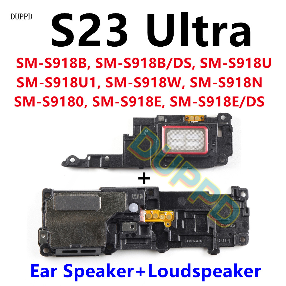 Top Earpiece หูลําโพงด้านล่างลําโพง Speakerphone Buzzer Ringer สําหรับ Samsung S23 Ultra S918B S918U