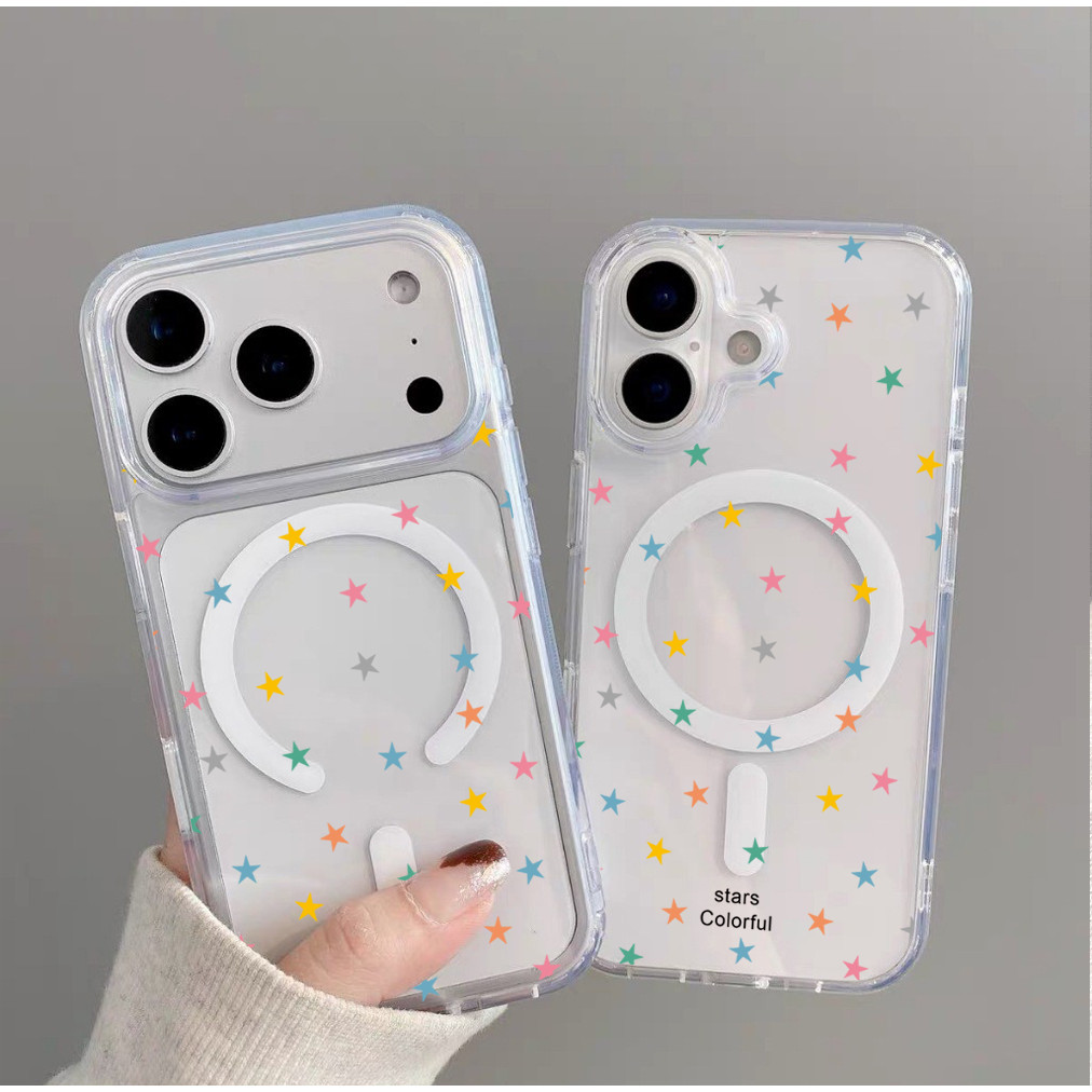Case Star เคสใส กันกระแทก สําหรับ ไอโฟน 13 ลูกแมว เคส ชาร์ได้ สำหรับ IPhone 17 16 11 Pro MAX 13 15 7Plus 14 12 xsmax 038