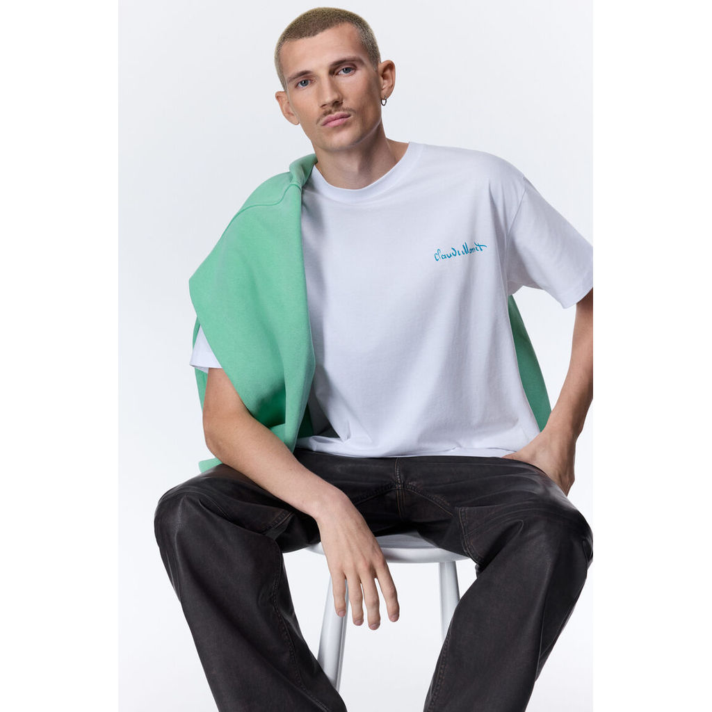 H&M(เอชแอนด์เอ็ม) เสื้อยืดทรงหลวม (Loose Fit T-shirt) Men Loose Fit T-shirt 0972640_19