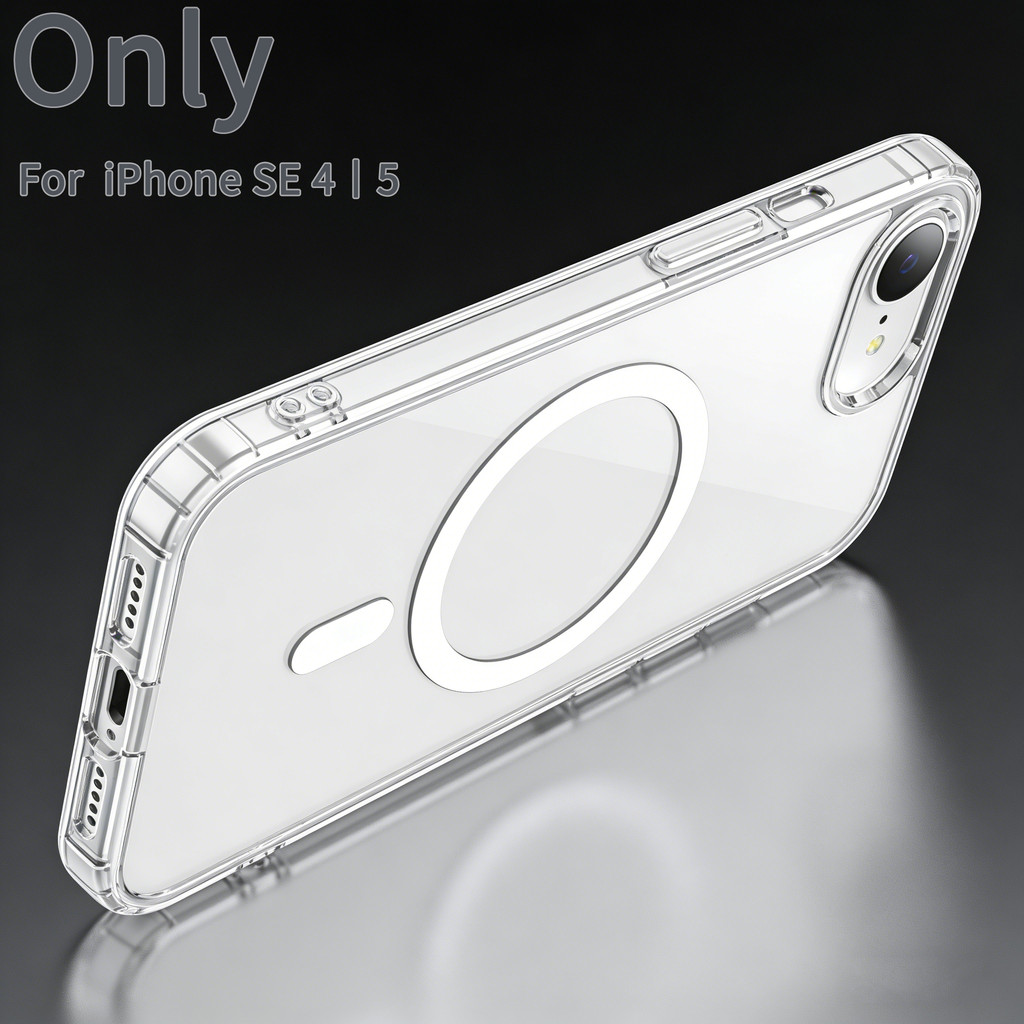 Strong Magnetic Chargers สําหรับ iPhone 16E 17E Hybrid กันกระแทกสําหรับ Iphone SE5 SE4 Clear Hard กลับซิลิโคน Shell