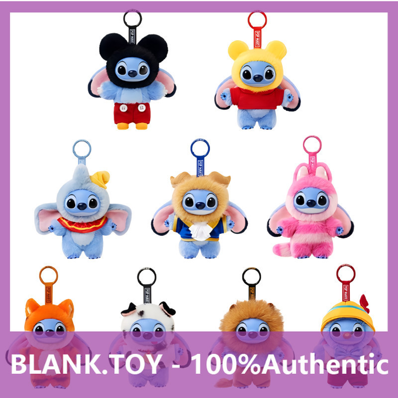 P POPMART Stitch Crossing Series จี้ตุ๊กตาไวนิล ของขวัญกล่องลึกลับ