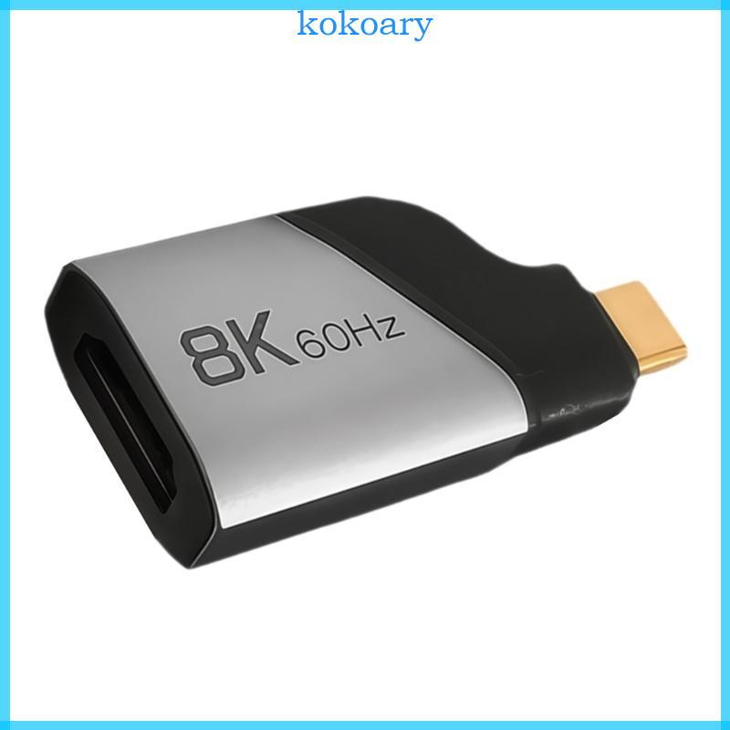 KOK Universal USB Type C ถึง HDTV อะแดปเตอร์สําหรับสมาร์ทโฟนแล็ปท็อปแท็บเล็ต 8K60Hz 4K144Hz 2K 165HZ