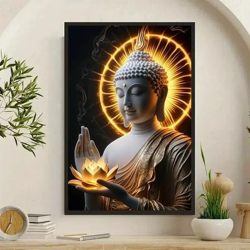 พระพุทธรูป Wall Art ภาพวาด Home Wall Display
