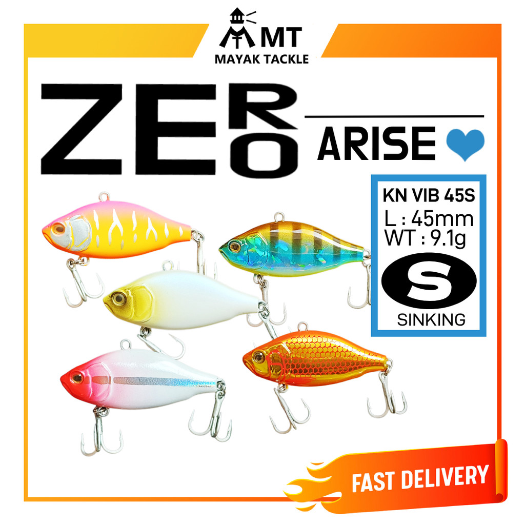 ZERO ARISE RIPPLE-ASH เหยื่อตกปลา BB KN VIB 45S 45mm 9.1g SINKING BAITS LURES