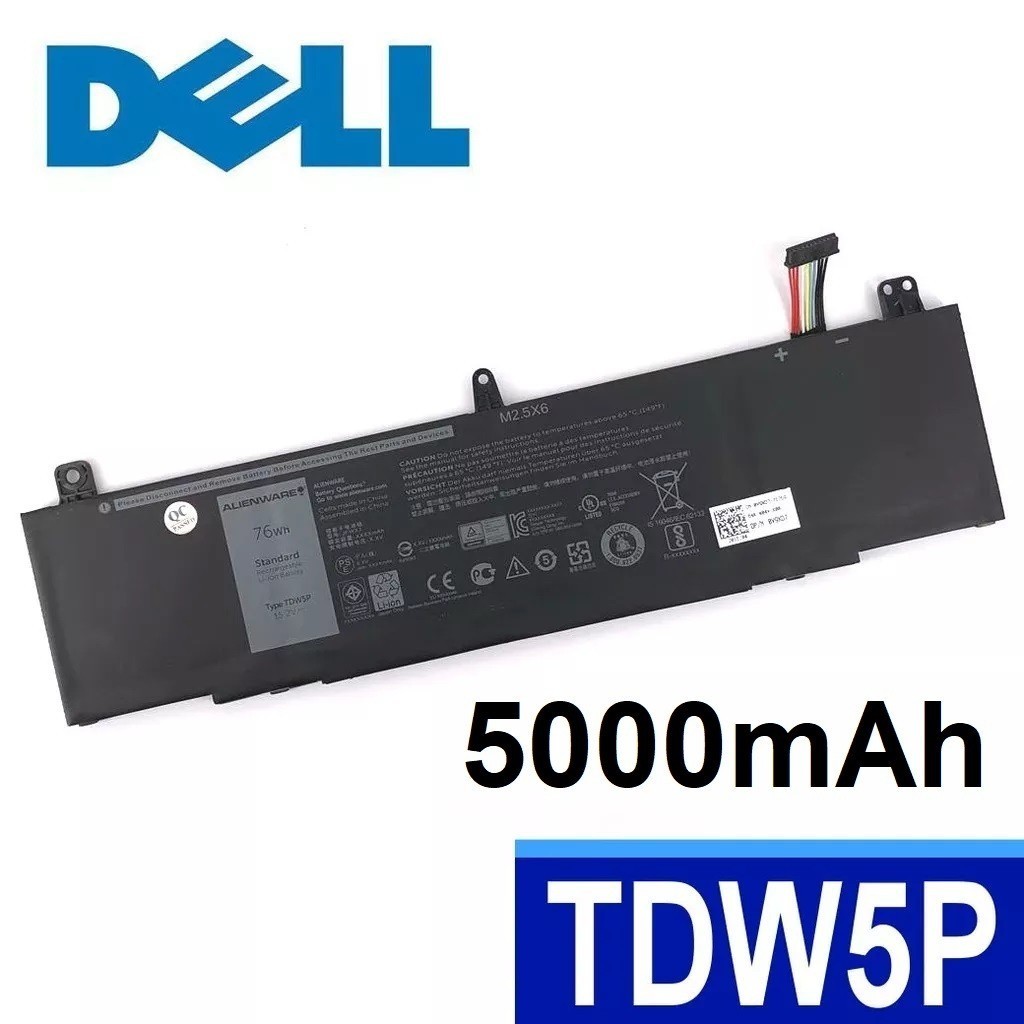 TDW5P DE.LL Alienware 13 R3 ALW13C ALW13CR V9XD7 JFWX7 P81G P81G001 แบตเตอรี่แล็ปท็อป 1