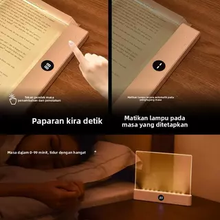 ไฟอ่านหนังสือ นํา อัจฉริยะไฟอ่านหนังสือ นํา หรี่แสงได้ไฟอ่านหนังสือตั้งโต๊ะแบบชาร์จไฟปิดเวลาปรับสามสีเหมาะสําหรับการอ่านก่อนนอนและการศึกษาบ้