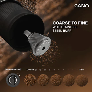 [8.15ฟรีของแถม+โค้ดลด35.-] GANO All-in-One Coffee Machine เครื่องชงกาแฟพกพา บดและชงกาแฟได้ในเครื่องเดียว