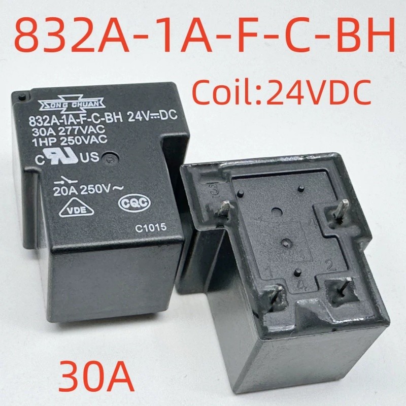 รีเลย์อิเล็กทรอนิกส์ 832A-1A-FC-BH 24VDC30A 4 Pins