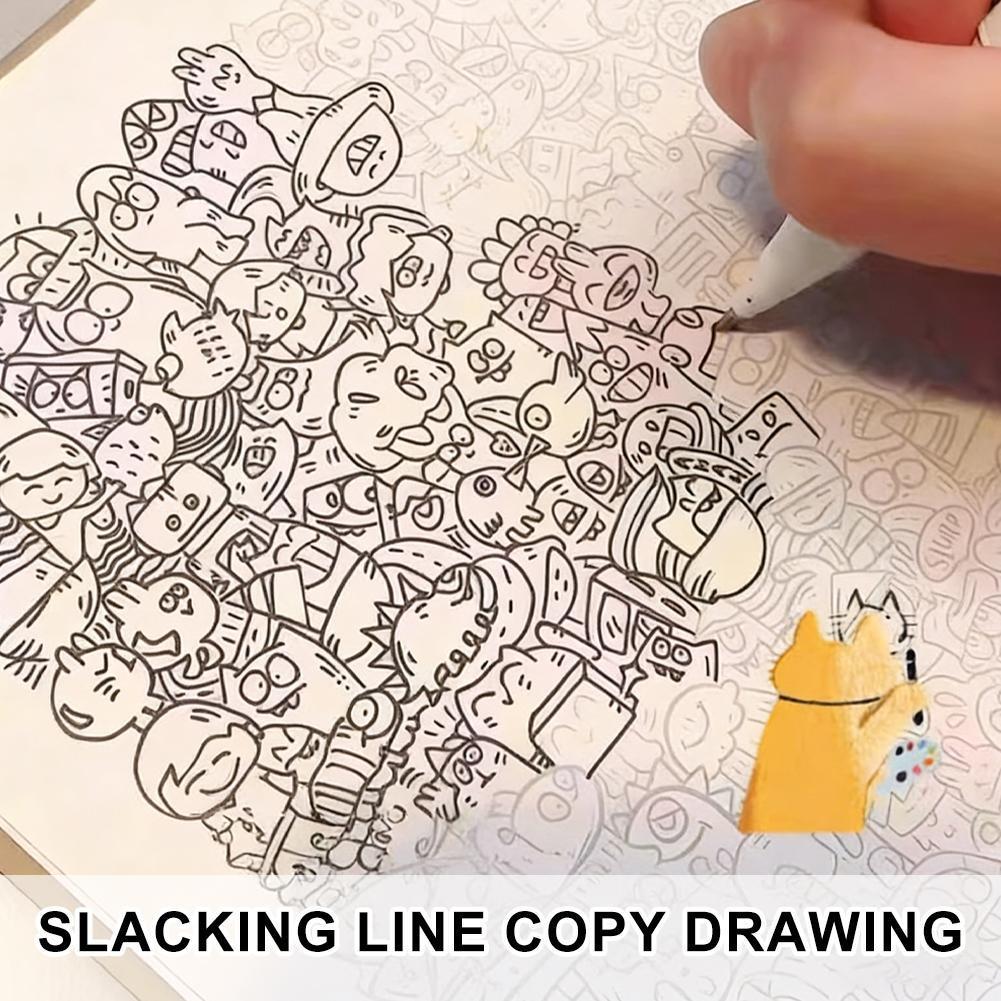 Line Drawing Notebook Stroke Control Drawing Draft สําหรับ Decompression Drawing Practice R9q2 LENZMOS