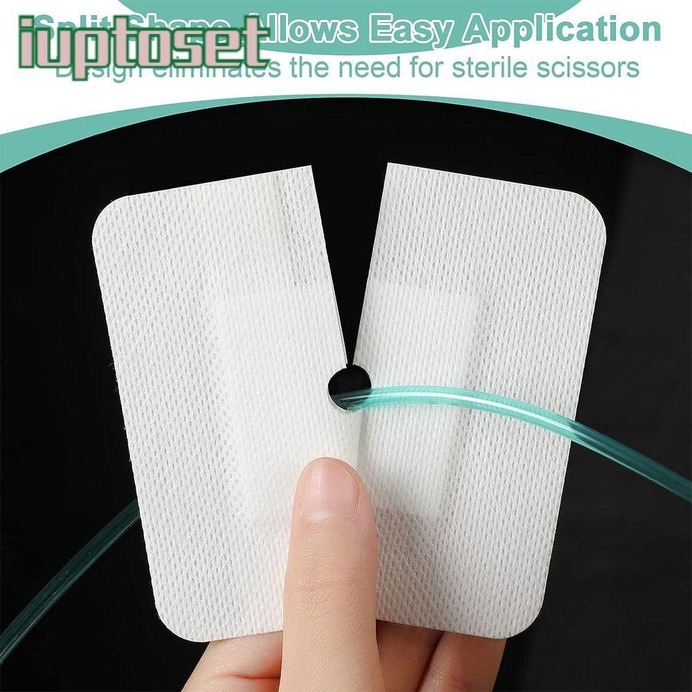IUPTOSET 10 ชิ้น Feeding Tube Pad, Gtube Supplies Peritoneal Diatherin Chest Catheter Cover, เปลี่ยน