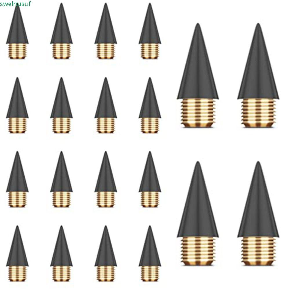 SAUTE 20PCS เติม Inkless Tip เปลี่ยนปากกา, 0.5 มม.HB หัวสําหรับไม่มีปากกาหมึก,ดินสอเคล็ดลับเปลี่ยนได้ Graphite เขียนง่าย Universal Eternal ดินสอไม่มีปากกาหมึก