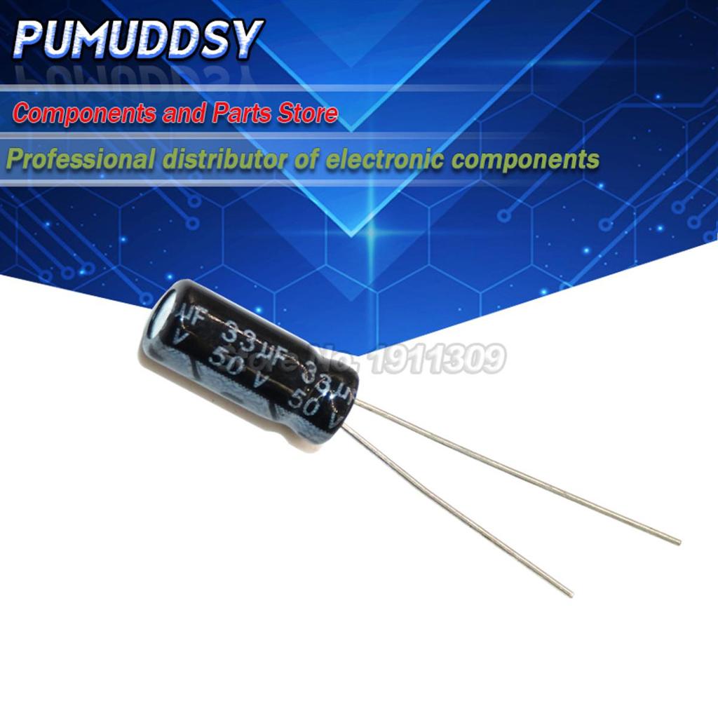 20PCS 50V 33UF อลูมิเนียม Electrolytic Capacitor 33uF 50V 6.3*11 Electrolytic Capacitor