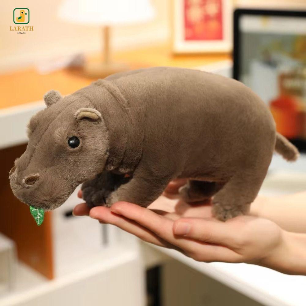 SAIN Hippo Plush Toy, จําลองตุ๊กตาการ์ตูน Hippo ตุ๊กตานุ่มเหมือนจริง 20 ซม. ตุ๊กตาเหมือนจริง Hippopo