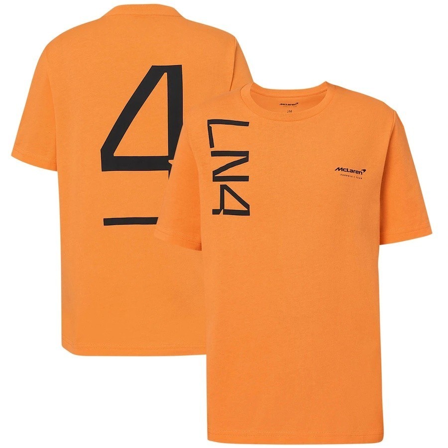 เสื้อยืดทีม McLaren Mastercard F1 แขนสั้น วัสดุโพลีเอสเตอร์ระบายอากาศ