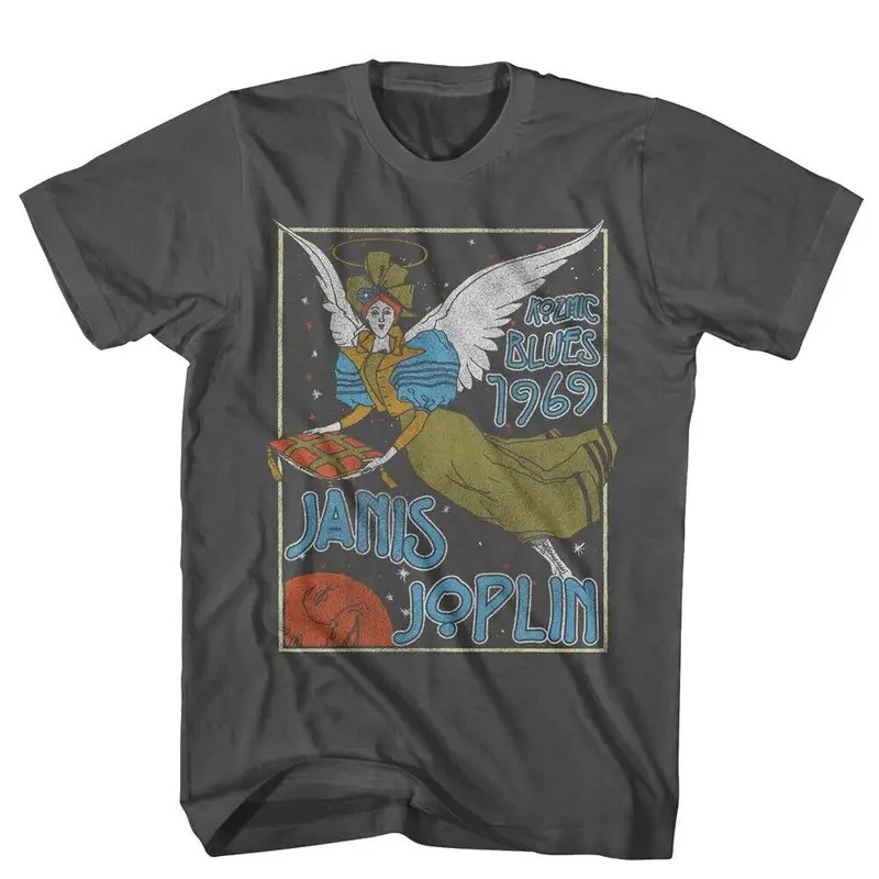 เสื้อยืดผู้ชาย Janis Joplin Kozmic Blues Angel