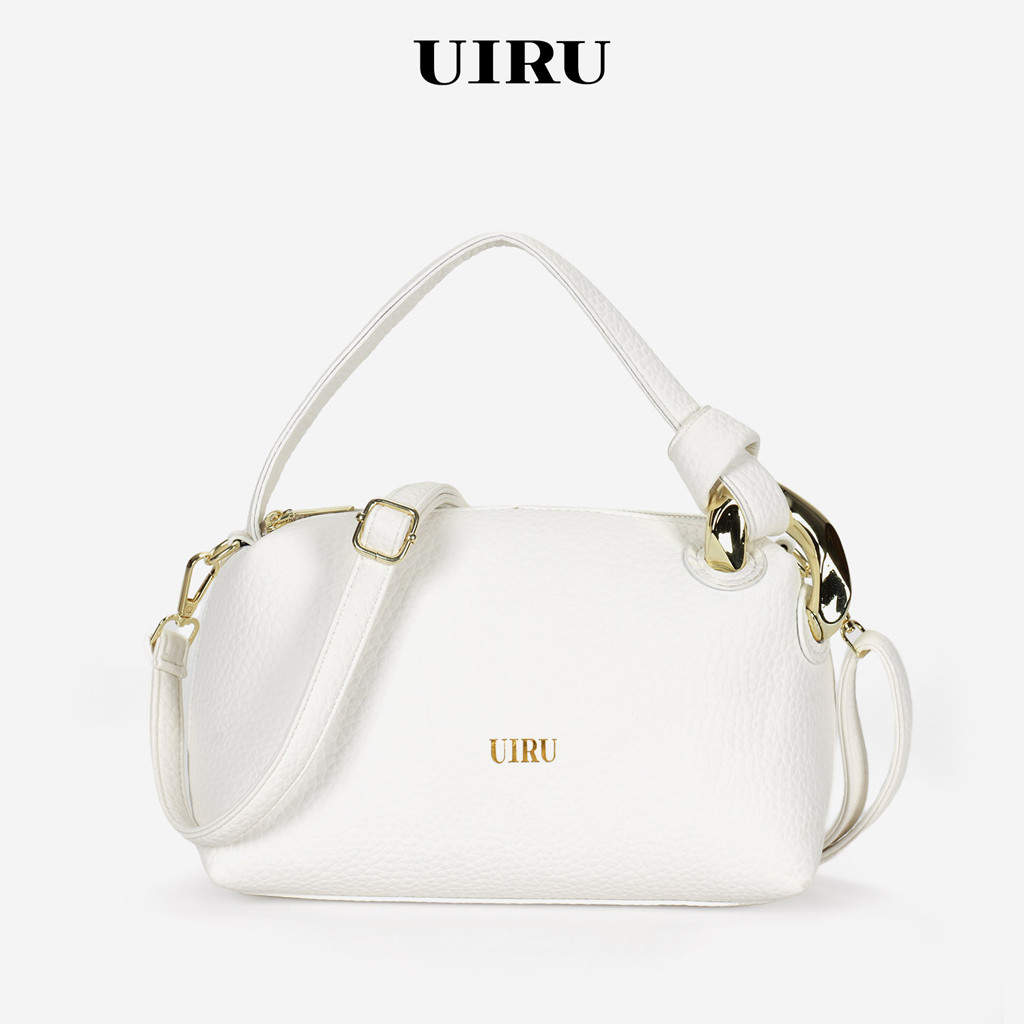 UIRU กระเป๋าถือผู้หญิงสไตล์ฟชั่น ลวดล้อมโลหะโหนด ทนทานสวยงาม สำหรับทำงาน/เดินทาง