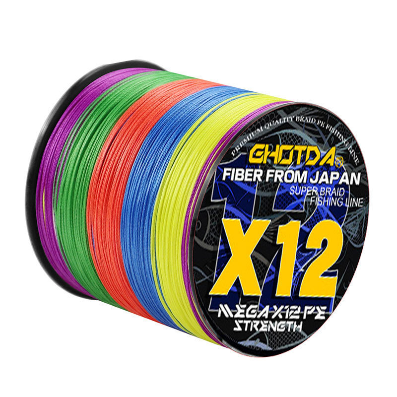 Ghotda 300M 12 Strand สายถัก PE สัญชาติญี่ปุ่น ทนทานสูงสำหรับ낚시