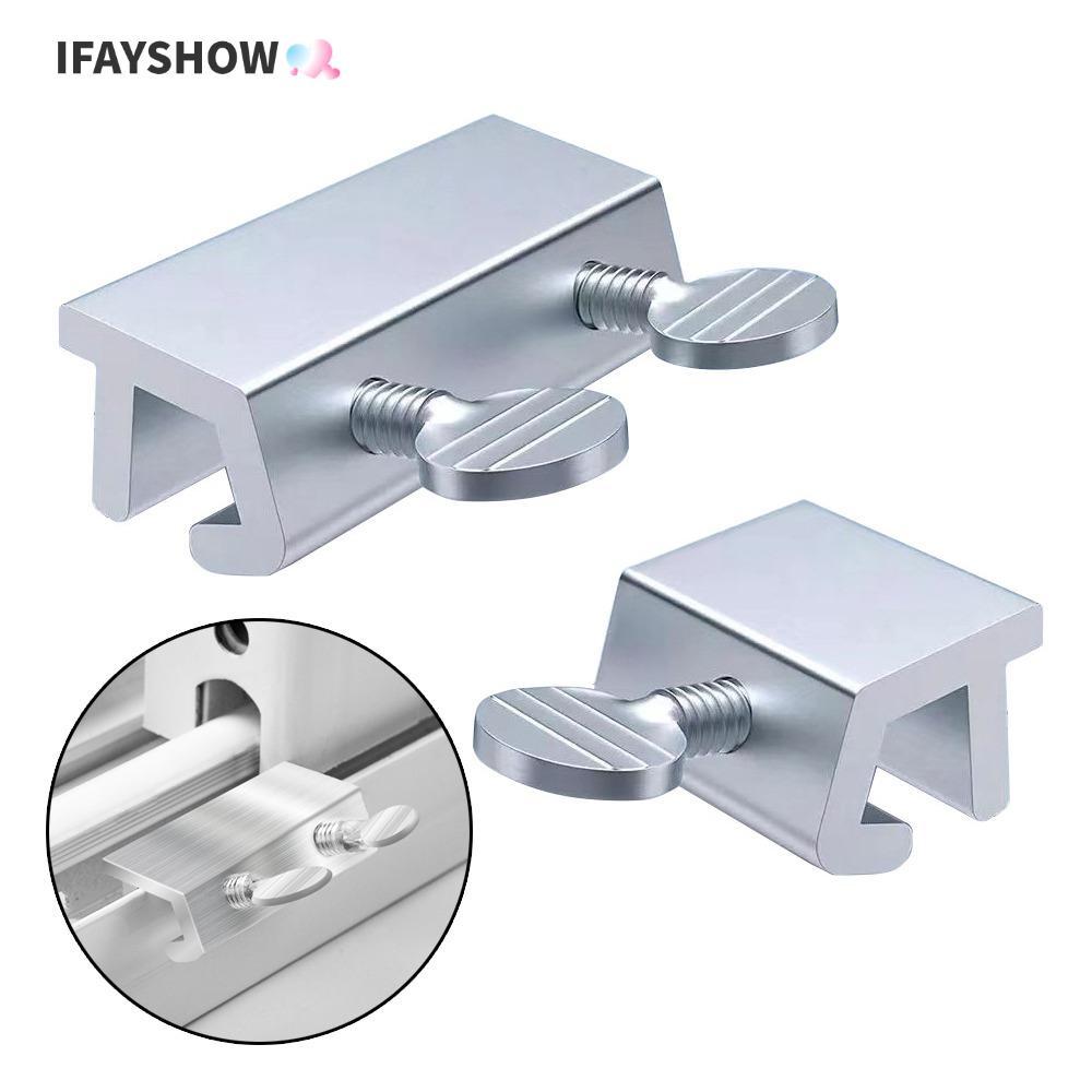 IFAYSHOW ล็อคหน้าต่าง, ล็อคหน้าต่างอลูมิเนียมอัลลอยด์ความปลอดภัย, การรักษาความปลอดภัยเลื่อนแบบปรับได้ประตูบานเลื่อนคลิปประตู
