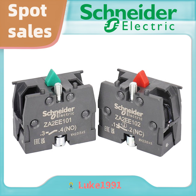คอนแทคเตอร์ Schneider XA2E ZA2EE-102 แบบปิดปกติ ZA2EE101 แบบเปิดปกติ คอนแทคเสริมแบบโมดูลาร์ 10A ขนาด