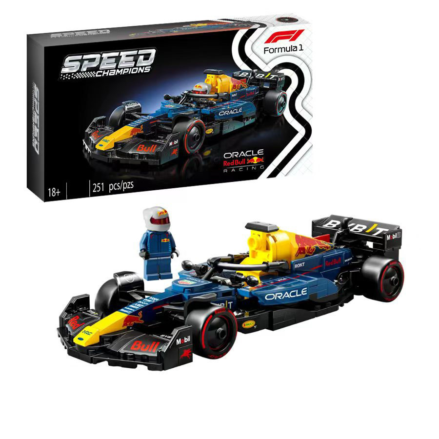 DZG ของเล่น IG1X เข้ากันได้กับ Speed Champions Red Bull Racing RB20 77243 บล็อกตัวต่อ EQ1